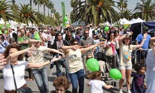 Flashmob Robin Hood, del Dia per a l'Esperança de Barcelona