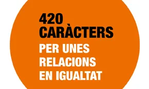 Logotip del concurs "420 caràcters per unes relacions en igualtat"