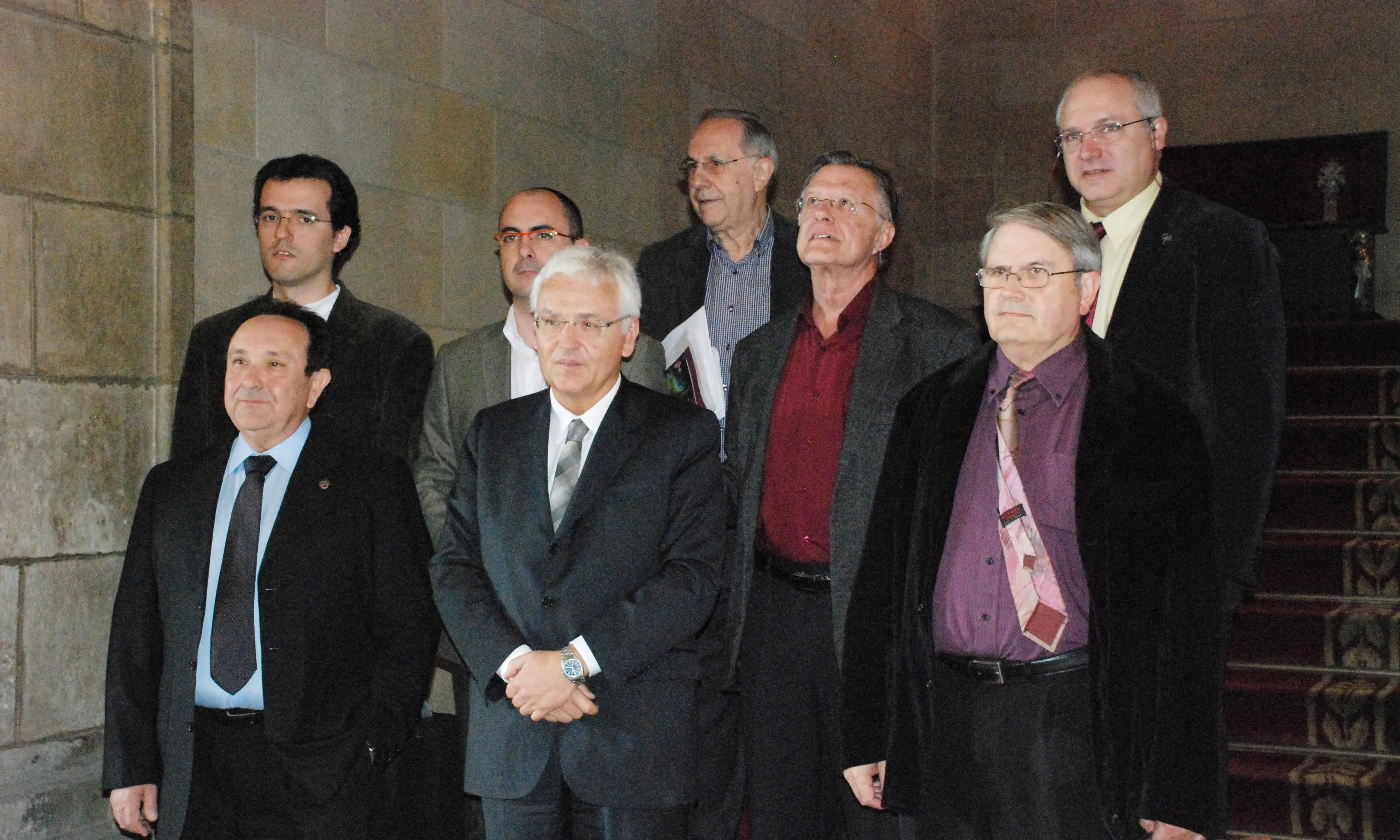 Ferran Mascarell amb els presidents de les diferents federacions i en Lluís Puig