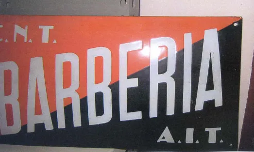 Cartell d'una barberia de la C.N.T. A.I.T.