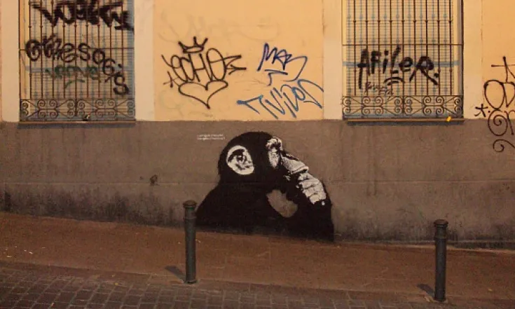 Grafit a la paret. Fotografia extreta del Catàleg d'entitats d'Artibarri