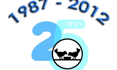 Logotip dels 25 anys del Banc dels Aliments de Barcelona