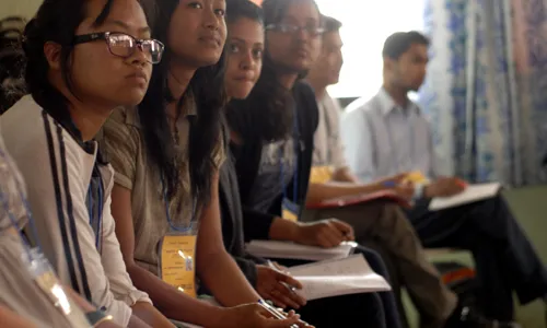 Participants de formació de Càmeres del món al Nepal. Foto del bloc del projecte