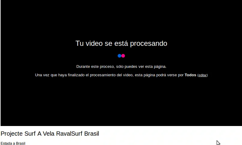 Afegir un vídeo pot ser un pèl lent depenent de la connexió Internet