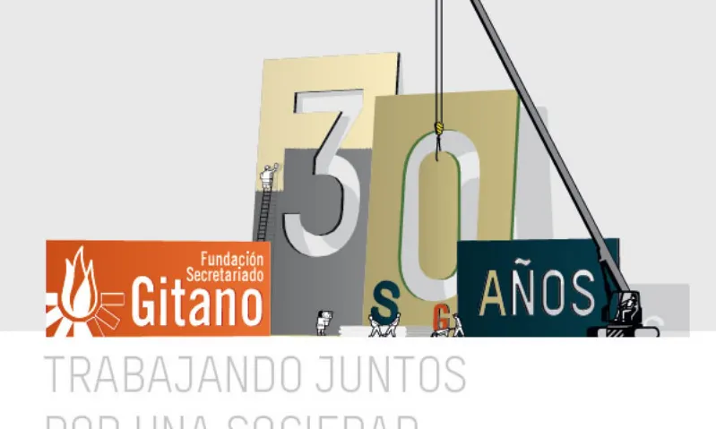 Logotip dels 30 anys de la Fundación Secretariado Gitano