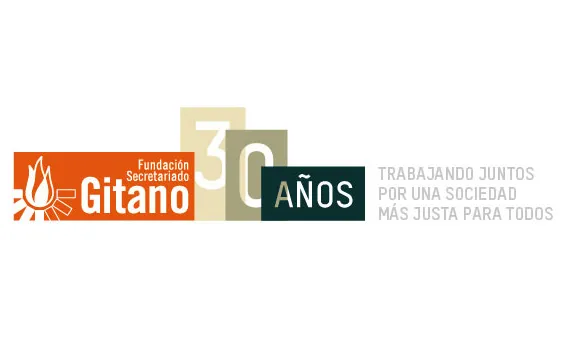 Logotip dels 30 anys de la Fundación Secretariado Gitano