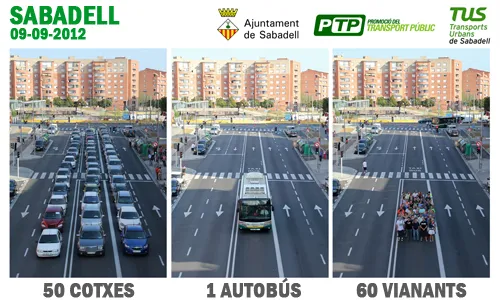 Imatge de l'acció duta a terme a Sabadell. Foto: Xavier Lujan
