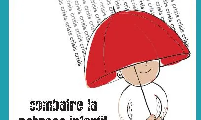 Imatge cartell de FEDAIA amb el dibuix d'una nena amb un paraigües vermell