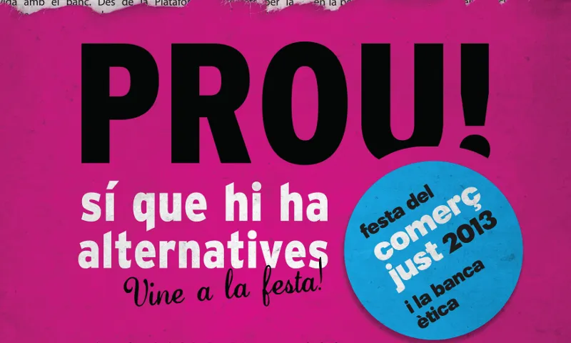 Proposta de cartell per a la Festa del Comerç Just i la Banca Ètica 2013