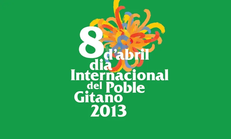 Imatge del cartell commemoratiu dels actes del 8 d'abril a Barcelona