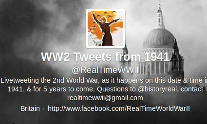 El compte @realtimeWWII retransmet la 2ª Guerra Mundial 