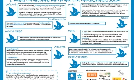 L’MPDL convoca els primers premis universitaris per la pau i la transformació so