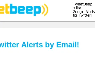 Tweet Beep, molt similar a Google Alerts. 