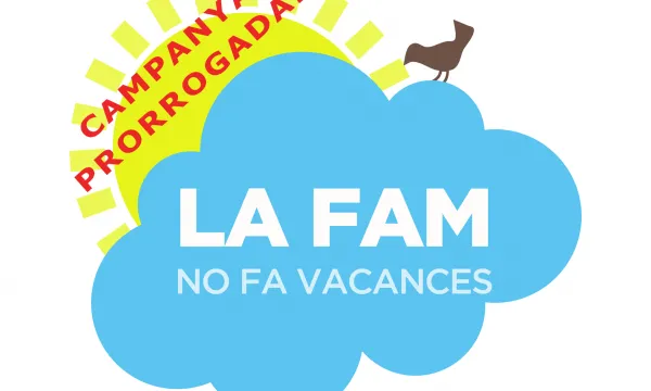 Imatge de la campanya "La fam no fa vacances"