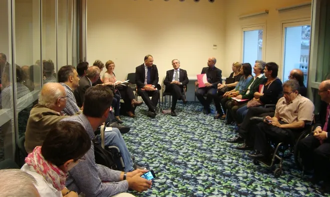 Trobada amb l'alcalde Trias i els membres del CAB