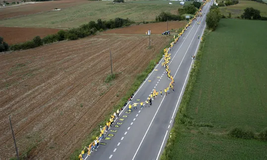 Imatge des de l'aire d'un tram de la Via Catalana