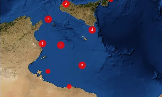 El mapa visualitza els punts on hi han hagut incidències.