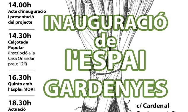 Cartell de la inauguració de l'Espai Gardenyes de Sarrià el 15 de març