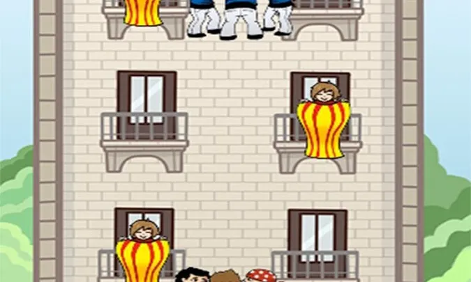 El joc consisteix en anar apilant pisos d'un castell, controlant l'equilibri. 