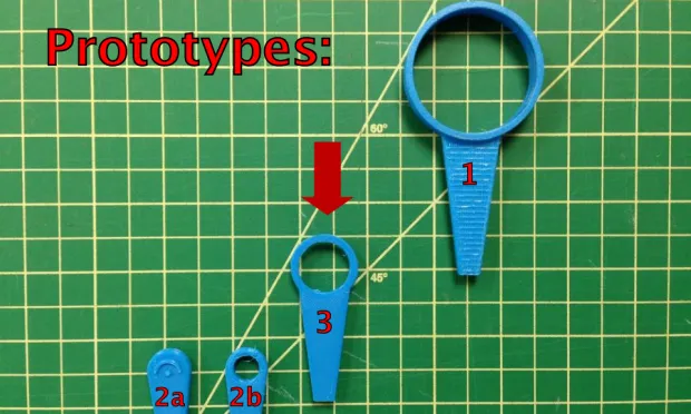 Diferents prototips de llengua de cremallera