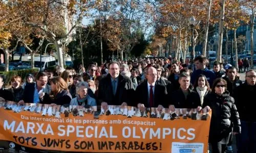 Imatge de l'edició anterior de la Marxa dels Special Olympics.  Font: estoesdxt.es