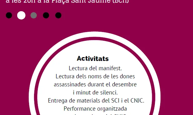 Cartell de la Concentració a Plaça Sant Jaume a les 20.00 per al dilluns 15 de desembre