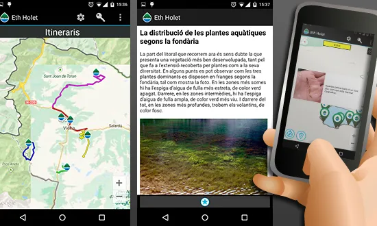 La App Eth Hulet i la web de suport holet.org (imatge:holet.org)