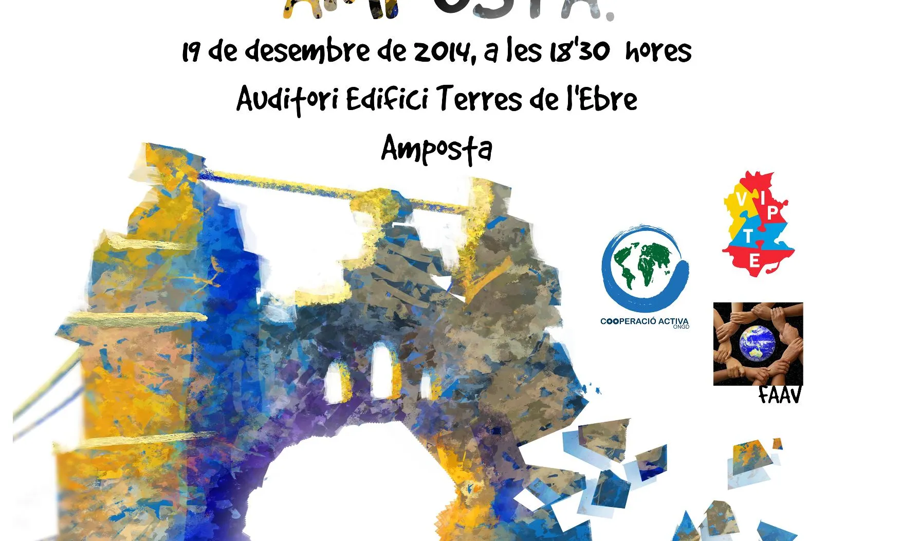 Cartell de la presentació del projecte i signatura de conveni