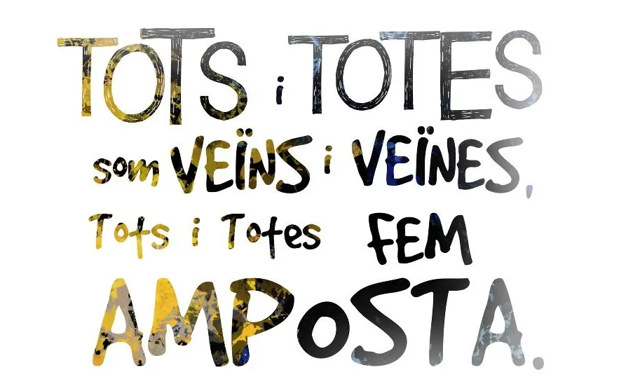 Tots i totes som veïns i veïnes, tots i totes fem Amposta!