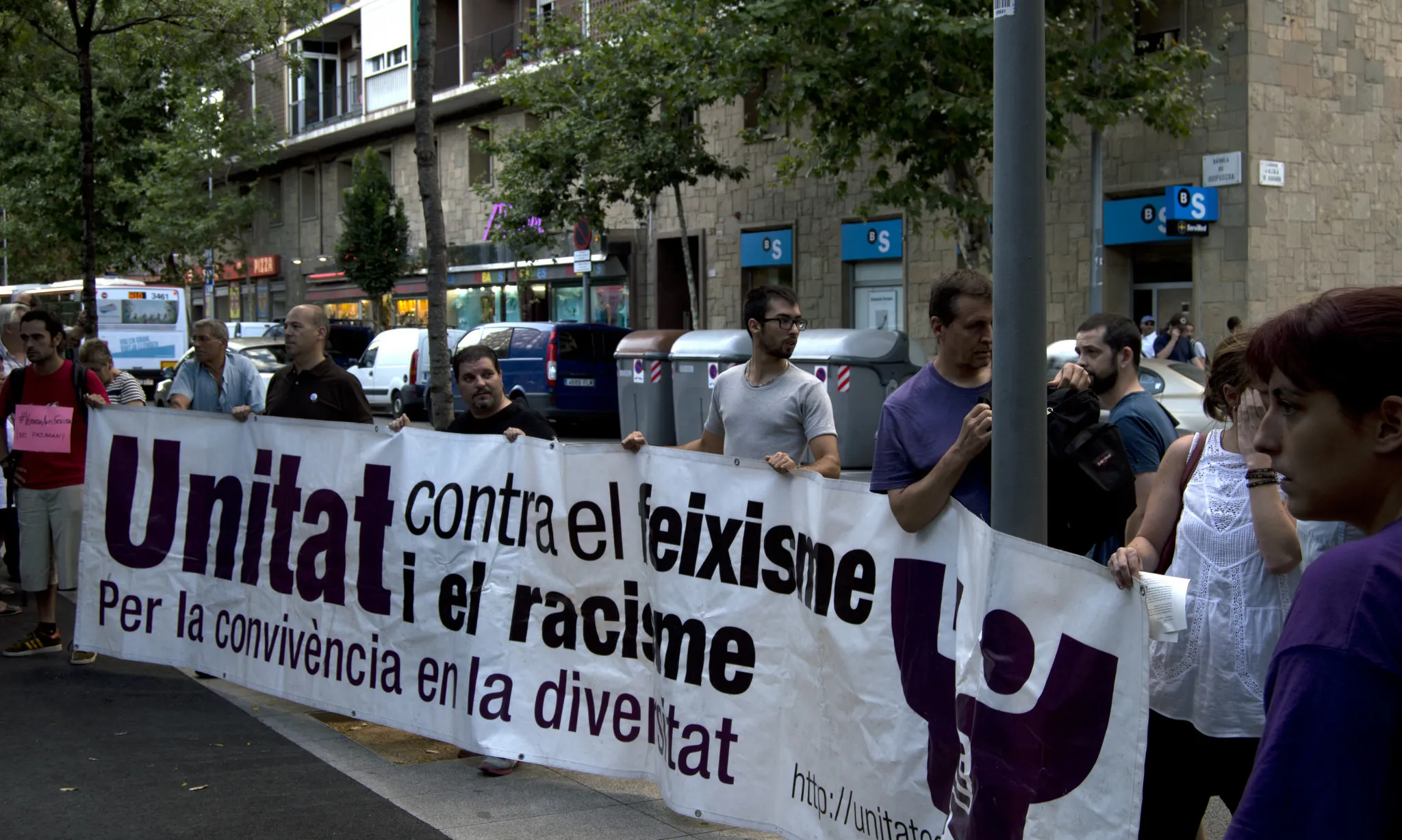 Concentració d'Unitat contra el feixisme en protesta contra el Casal Tramuntana (Font: flickr.com)