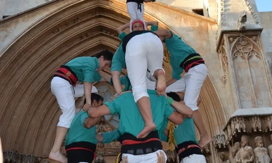 Els castellers de Sant Pere i Sant Pau al Pla de La Seu, Tarragona (font: ccspisp)