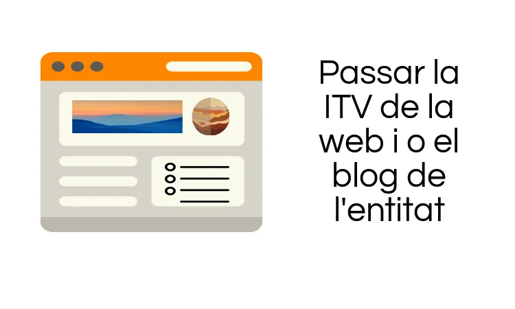 Pasar la ITV de la web i/o el blog de l'entitat