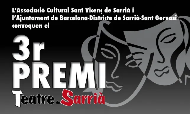 Cartell del 3r Premi Teatre de Sarrià.