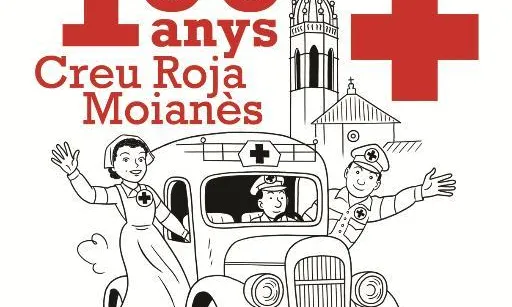 Il·lustració commemorativa dels 100 anys de Creu Roja al Moianès
