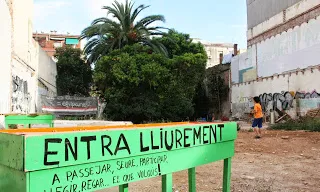 L'espai  vol ser un centre cívic a l'aire lliure autogestionat pels veïns (imatge: el jardí del silenci)