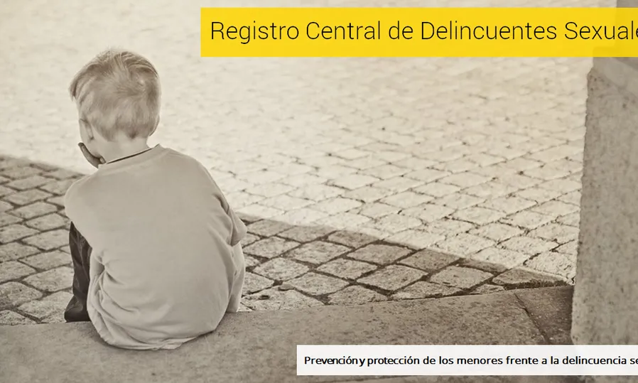 Imatge de portada del Registre de Delinqüents Sexuals. Font:web mjusticia.gob.es
