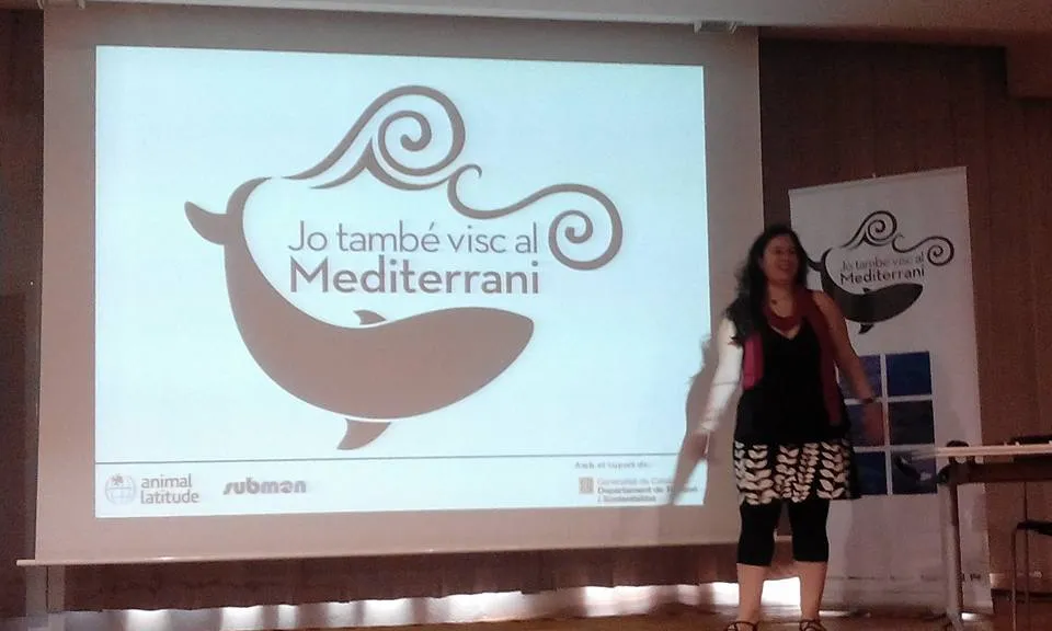 Un moment del projecte "Jo també visc al Mediterrani", nascut per divulgar la presència dels grans mamífers al nostre mar (imatge:Animal Latitude)