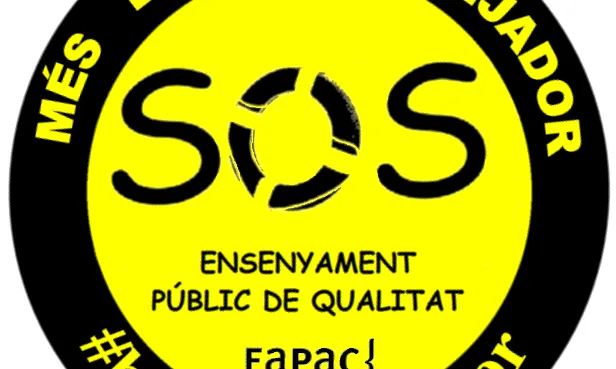 Cartell de la campanya SOS beques menjador. Font: web fapac.cat
