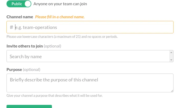 A Slack podreu configurar molts canals. 