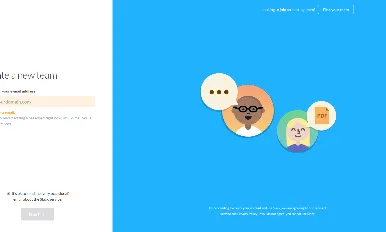 Slack funciona mitjançant una organització d'equips i usuaris.