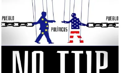 Cartell de la campanya contra el TTIP. Font: Attac