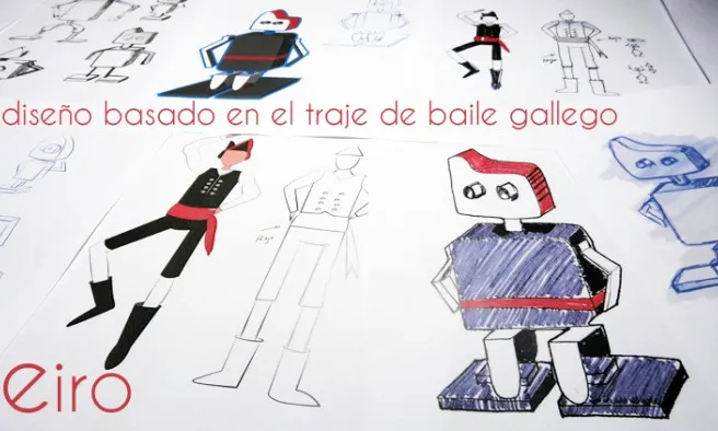 Eiro porta un vestit tradicional gallec. 