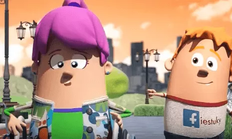 Dos dels personatges de la sèrie, durant el primer capítol.