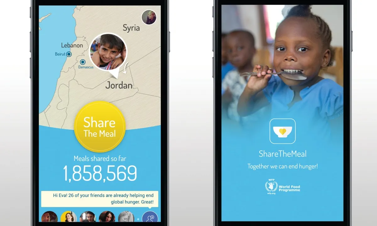 App  ShareTheMeal. Font: Forbes.com 