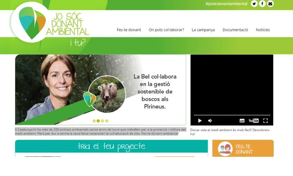 El portal facilita la connexió entre la ciutadania i les entitats ambientals (imatge: donant ambiental)