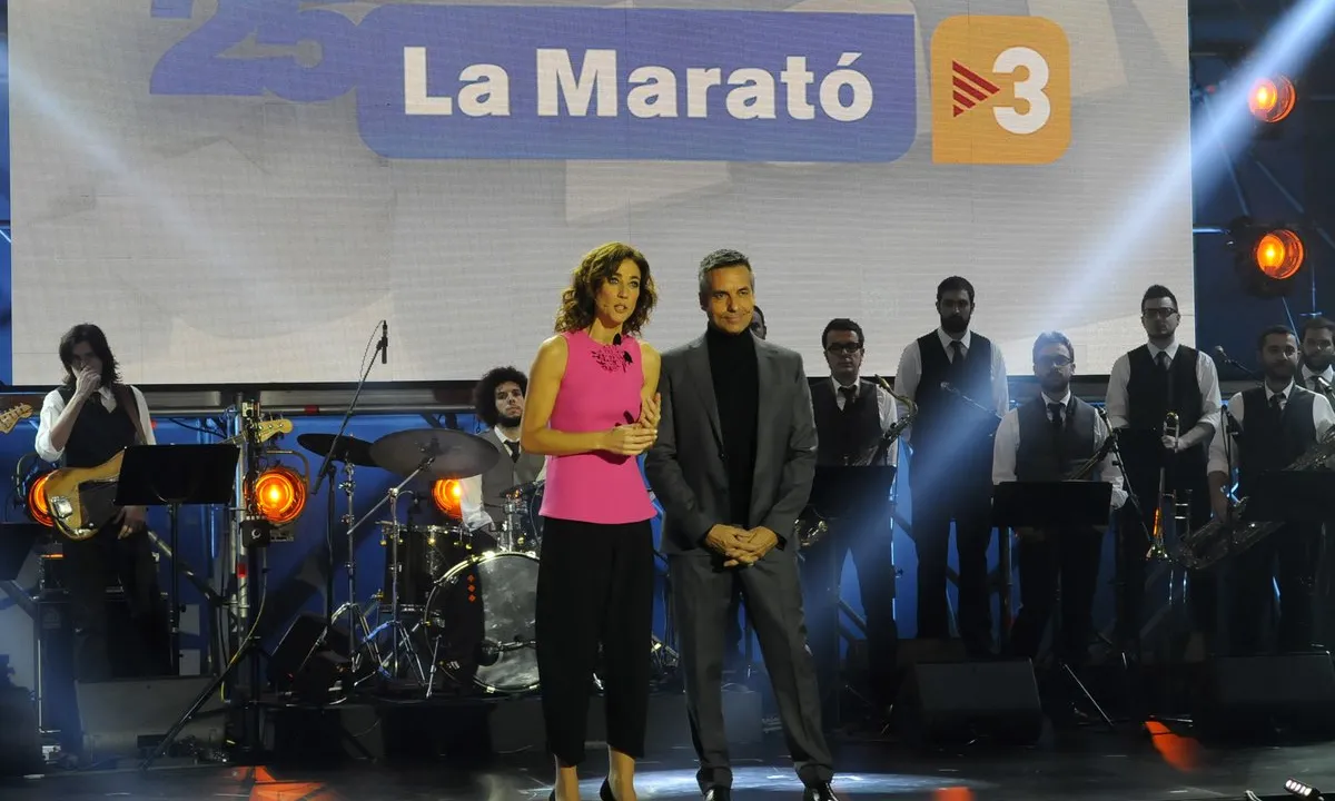 Els presentadors de La Marató en un moment del programa