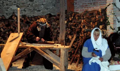 Imatge d'una de les escenes del Pessebre Vivent de Sant Martí Vell.