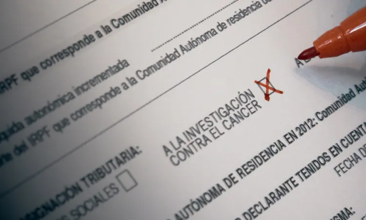 Casella per a la investigació a la declaració de la renda. Font: Petició a Change.org