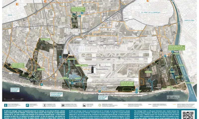 El mapa del sector actualment protegit del Delta del LLobregat (imatge: SOSDeltaLLobregat.org)