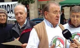 Diosdado Toledano en un acte de protesta. Font: Comissió promotora de la ILP per a la RGC